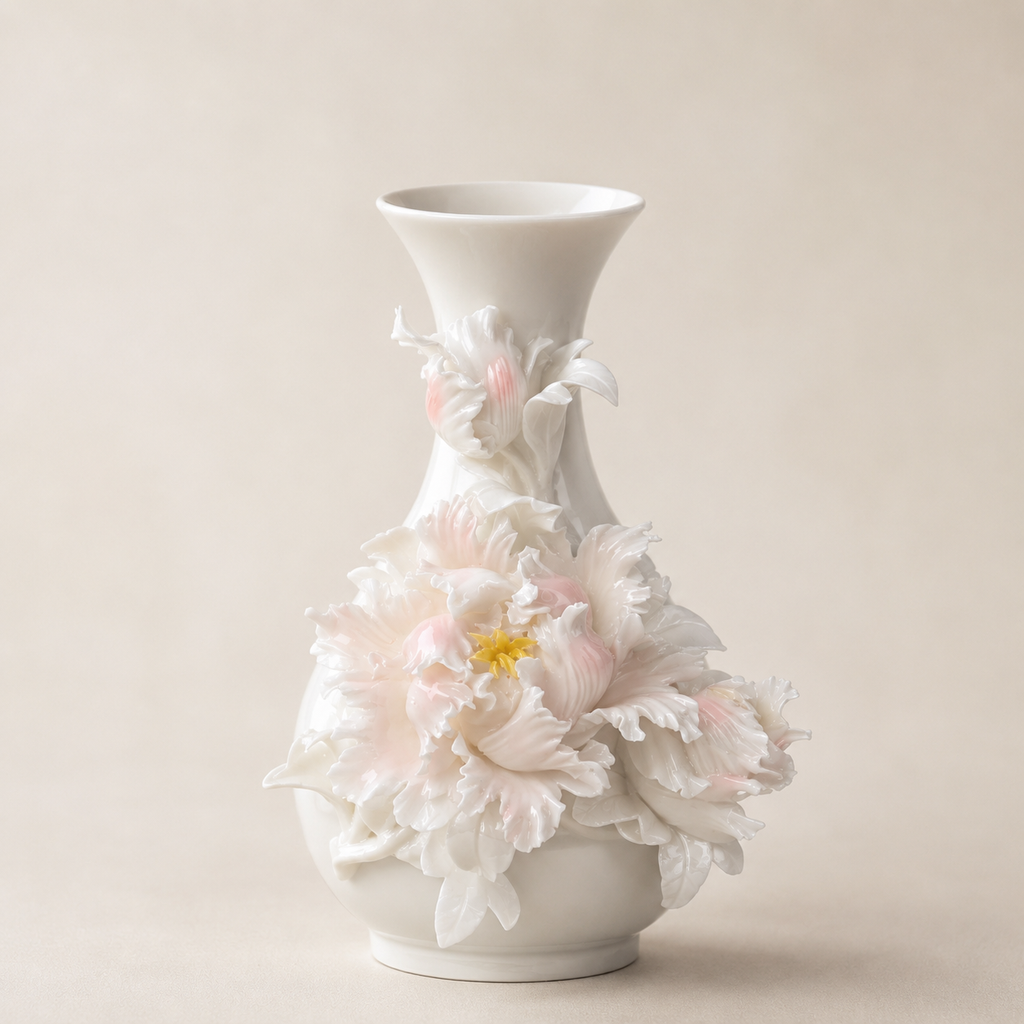 PORCELAIN VASE- THE BLUSH PEONY