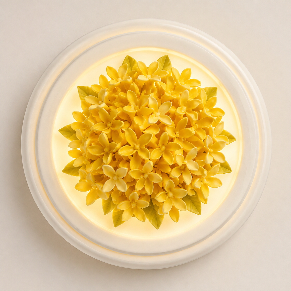 Illuminated Porcelain Flower Fragrance Diffuser- Golden Osmanthus