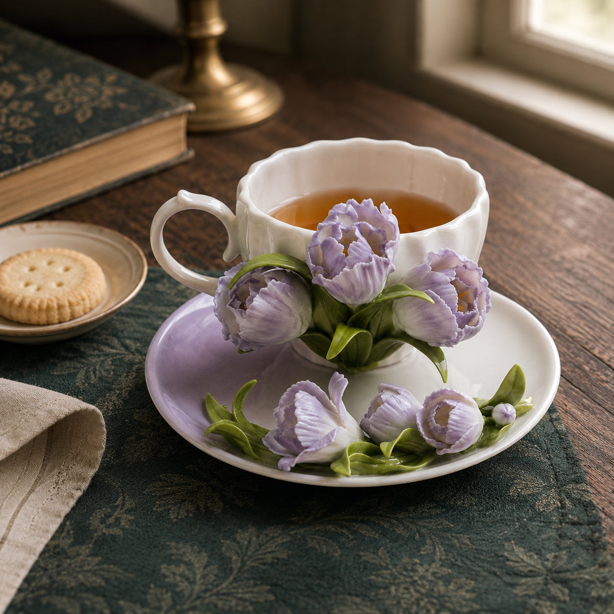 Cup & Saucer- The Lavender Tulip