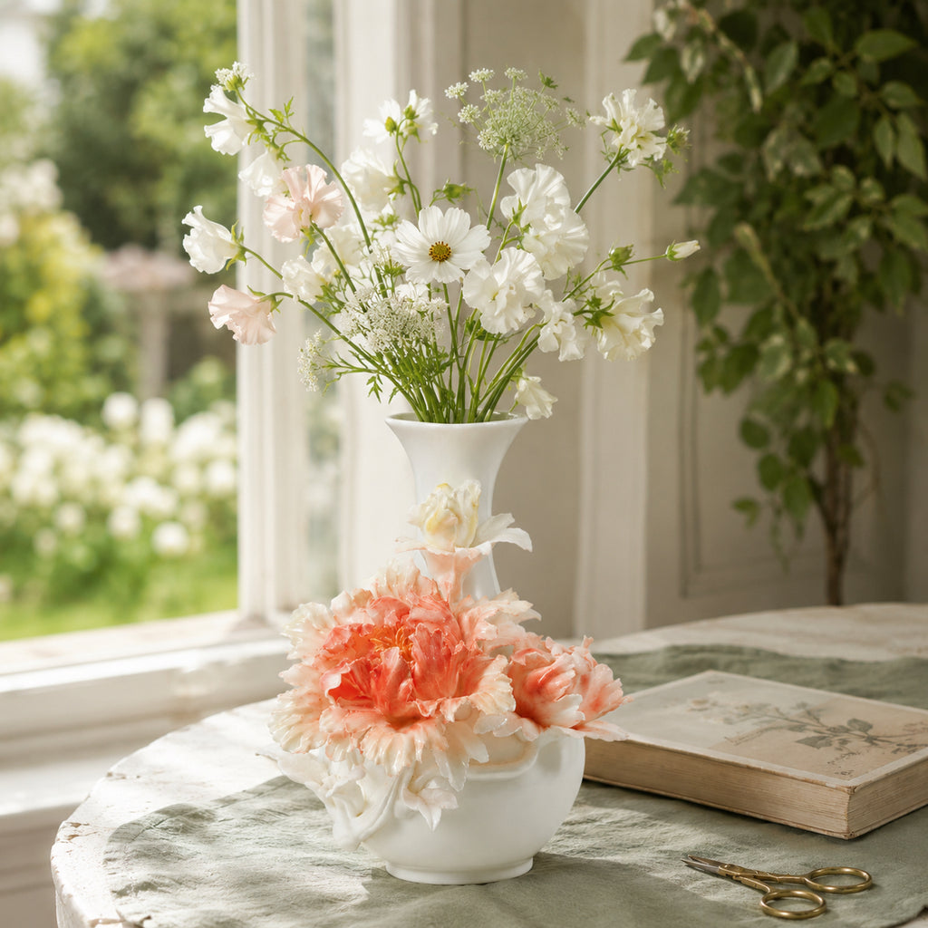 Vase- Coral Peony