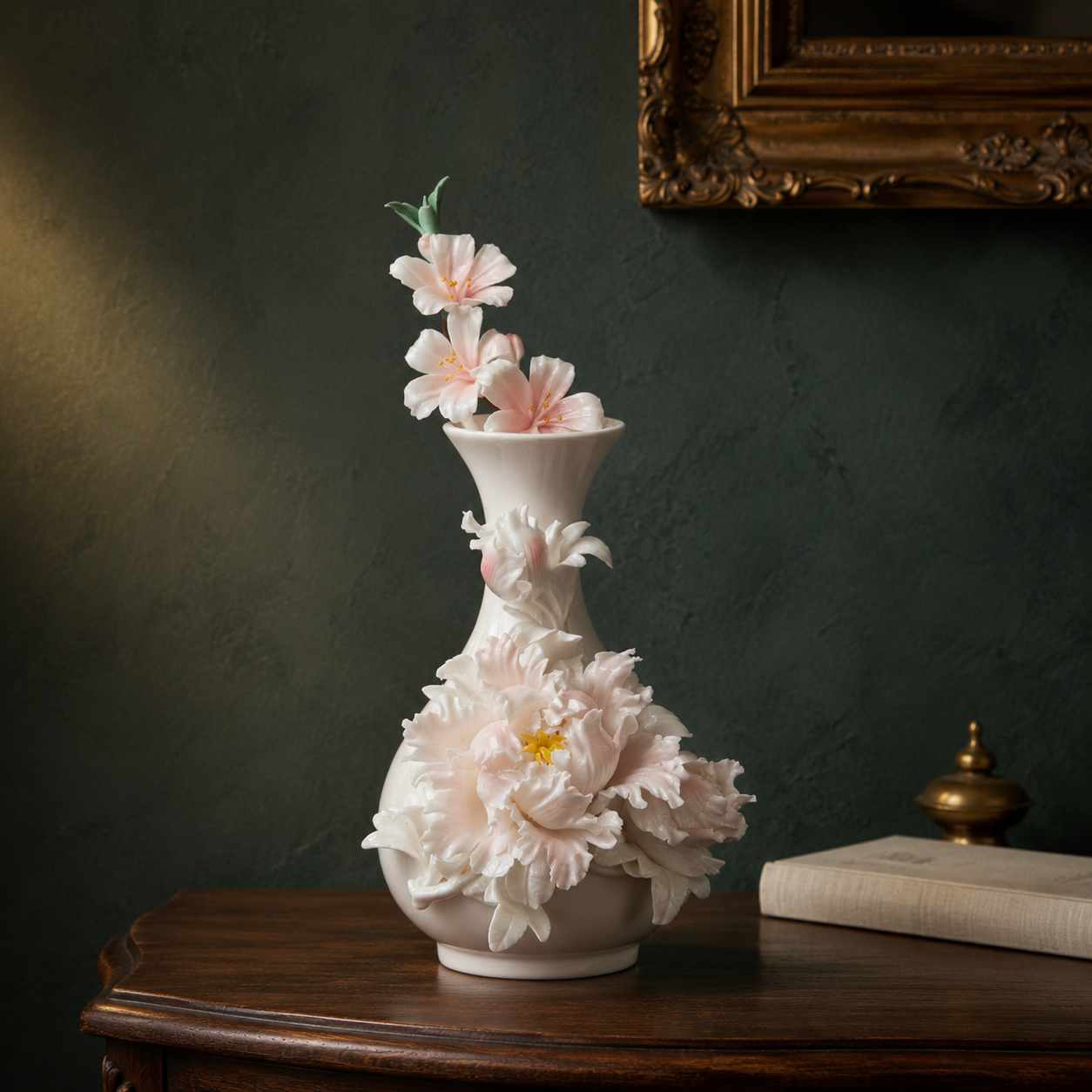 PORCELAIN VASE- THE BLUSH PEONY