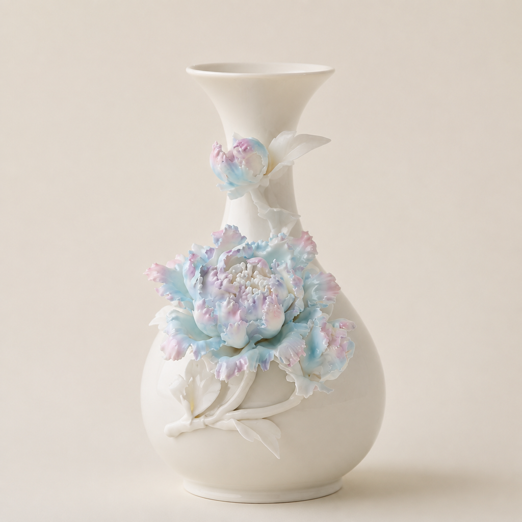 PORCELAIN VASE- THE AURORA PEONY
