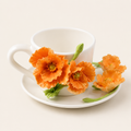 Cup & Saucer- The Orange Poppy Flower