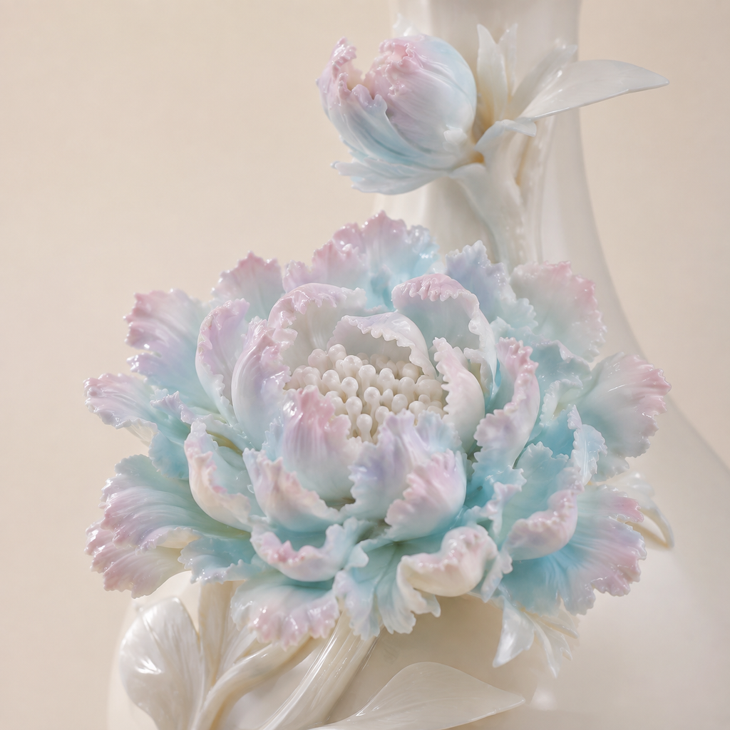 PORCELAIN VASE- THE AURORA PEONY